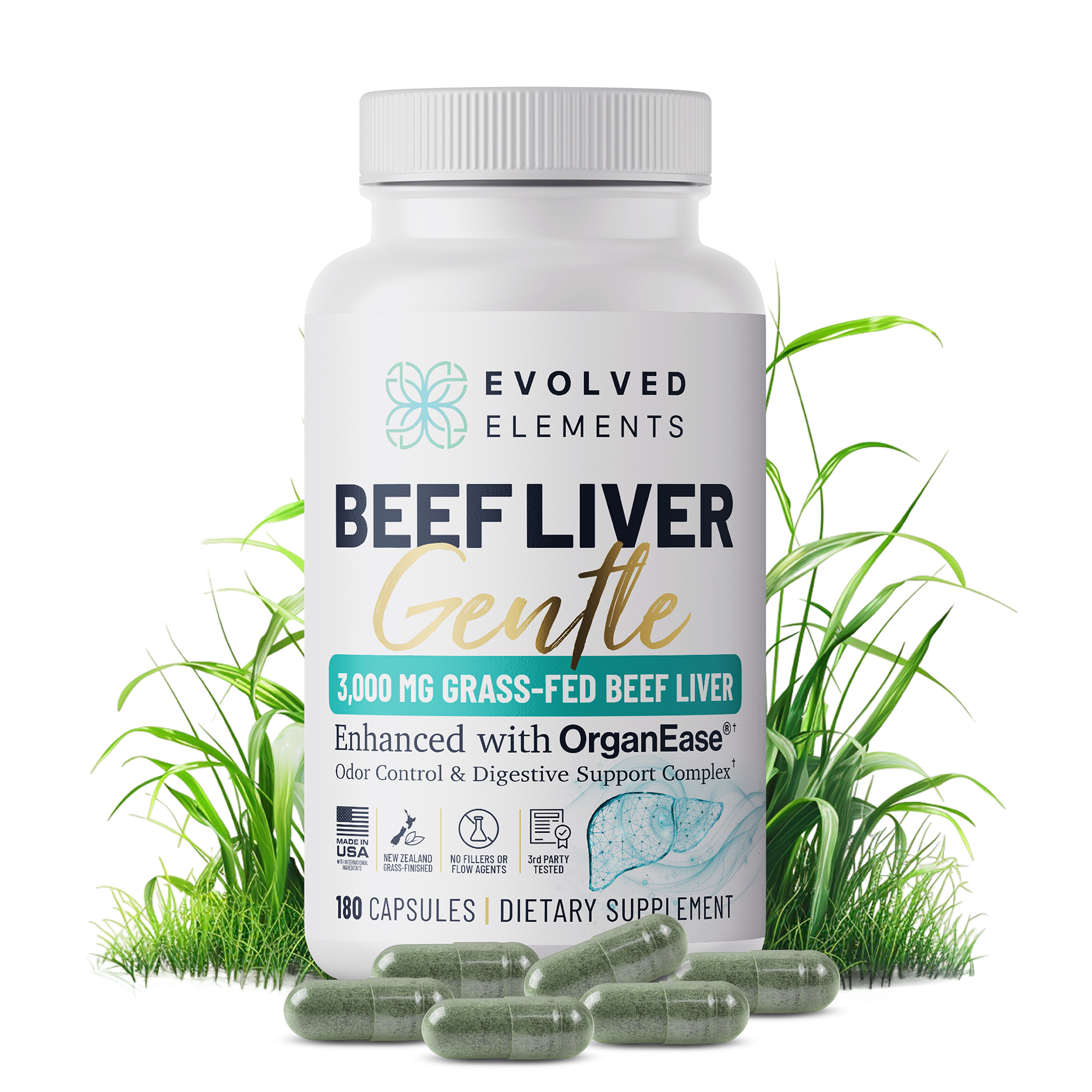 Beef Liver Gentle | Grass-Fed NZ Liver Capsules for Thyroid Support – Evolved Elements