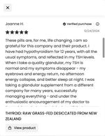 THYROID: Raw Grass-Fed Desiccated From New Zealand