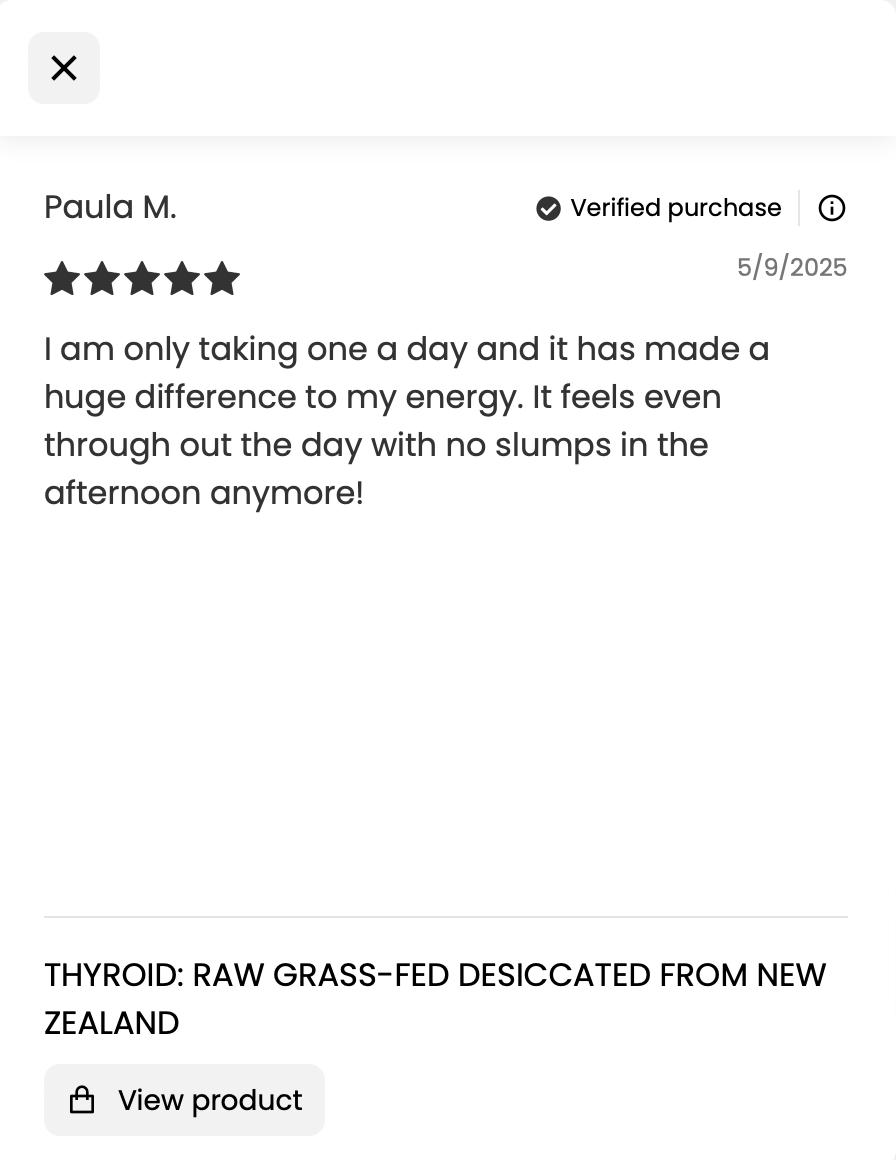 THYROID: Raw Grass-Fed Desiccated From New Zealand