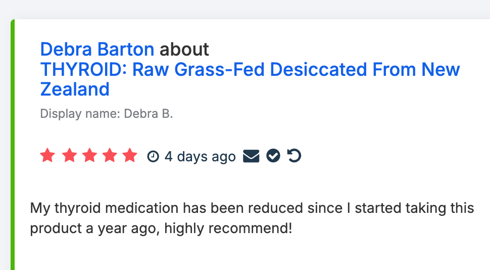 Supplement bottle labeled 'Thyroid,' with benefits listed: energy, metabolism, mood, brain, stress, cholesterol, sleep.