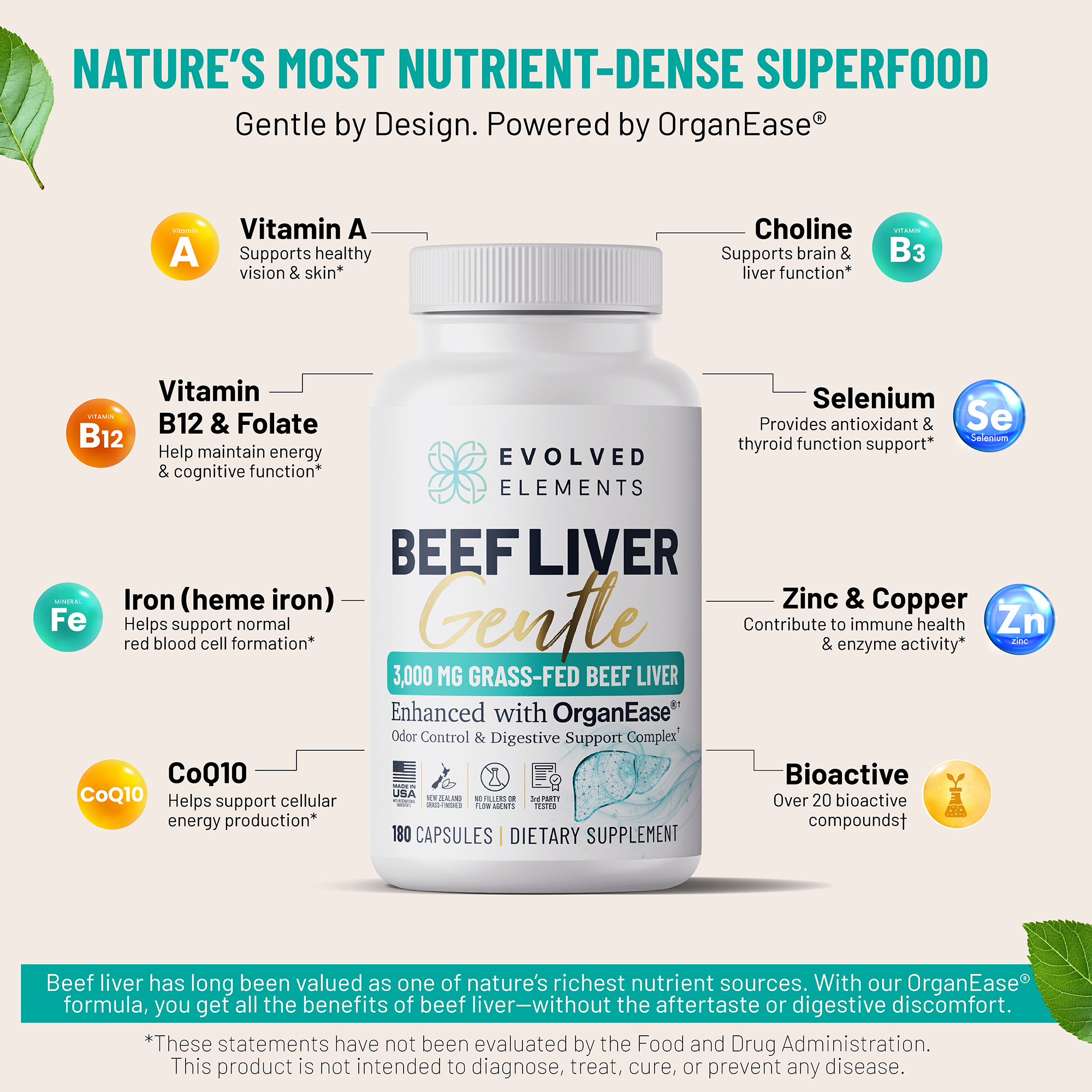 Beef Liver Gentle | Grass-Fed NZ Liver Capsules for Thyroid Support – Evolved Elements